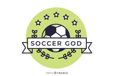 Diseño de logotipo hermoso de deportes de fútbol