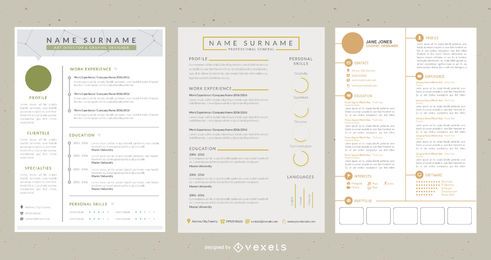 Plantilla de CV de estilo clásico elegante 4 páginas Plantilla de CV de estilo clásico elegante 4 páginas