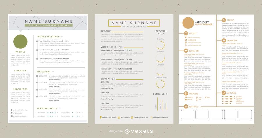 Plantilla de CV de estilo clásico elegante 4 páginas Plantilla de CV de estilo clásico elegante 4 páginas