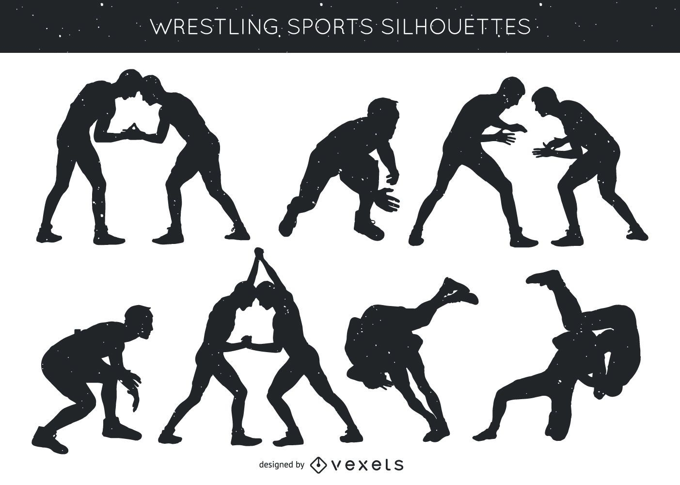 Wrestling Sports Pack Silhouette