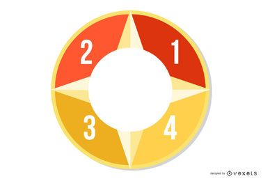 Infográfico circular colorido abstrato criativo