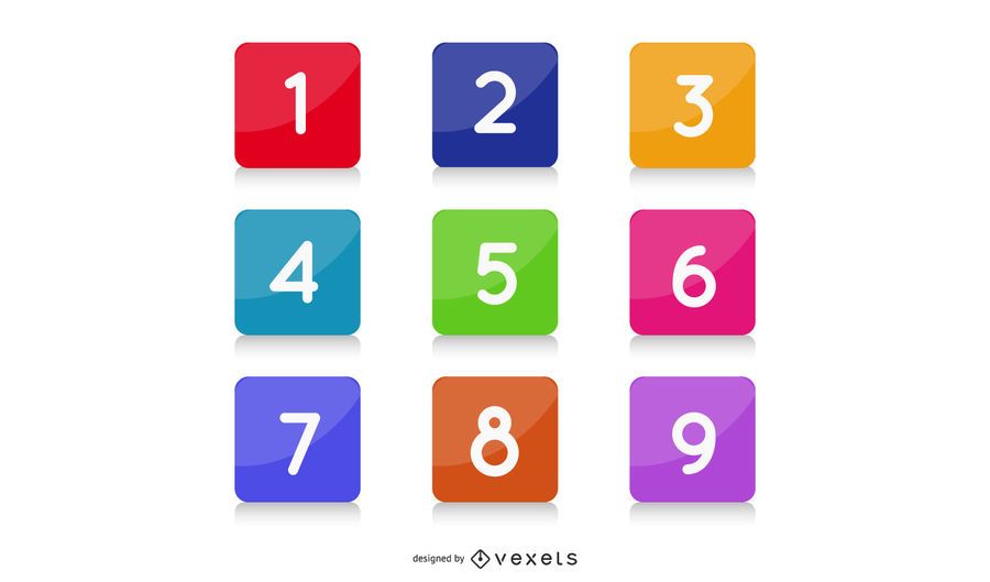 Multicolor Glossy Squares Infographic Multicolor Glossy Squares Infographic