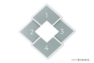 Elegante Diamant-Layout-Infografik-Vorlage