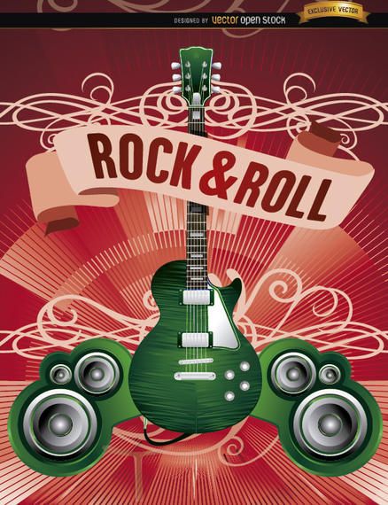 Electric Guitar rock poster Electric Guitar rock poster