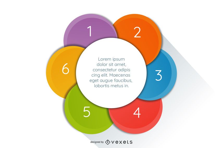 Recycling Circles Colorful Glossy Infographic Recycling Circles Colorful Glossy Infographic