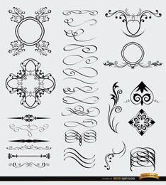 28 elementos decorativos celtas góticos árabes