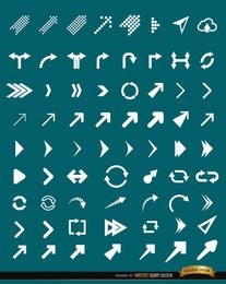 63 conjunto de iconos de flecha