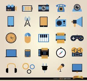 25 conjunto de iconos de herramientas de comunicación