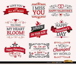 9 etiquetas románticas de San Valentín 9 etiquetas románticas de San Valentín