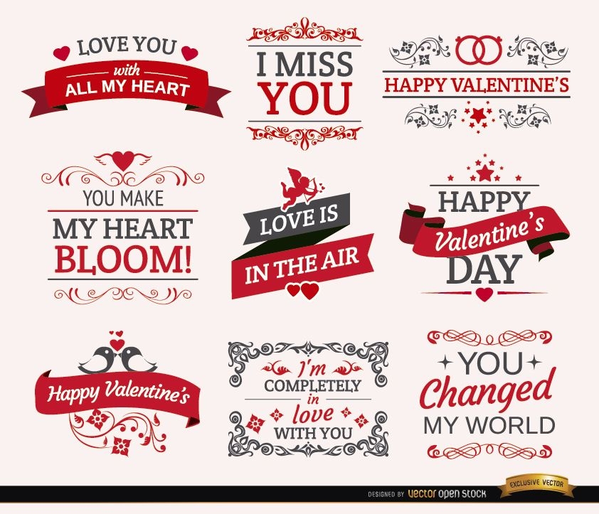 9 Valentine?s Day romantic labels