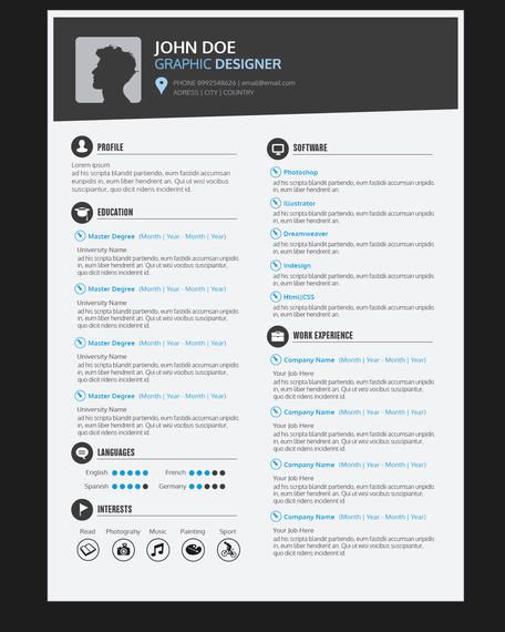 Diseñador gráfico reanudar currículum Diseñador gráfico reanudar currículum