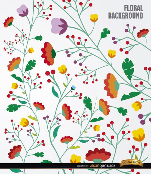 Colorful flowers long stems background Colorful flowers long stems background