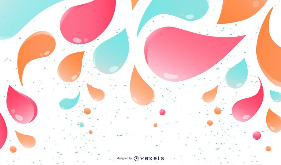 Colorful Glossy Trend of Splashes Decoration Colorful Glossy Trend of Splashes Decoration