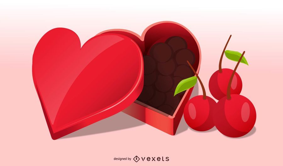Caramelo realista de San Valentín con alegre Caramelo realista de San Valentín con alegre