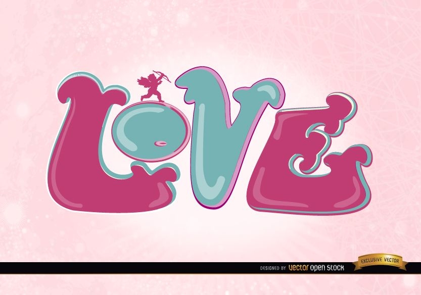 Amor cupido rosa fondo de pantalla