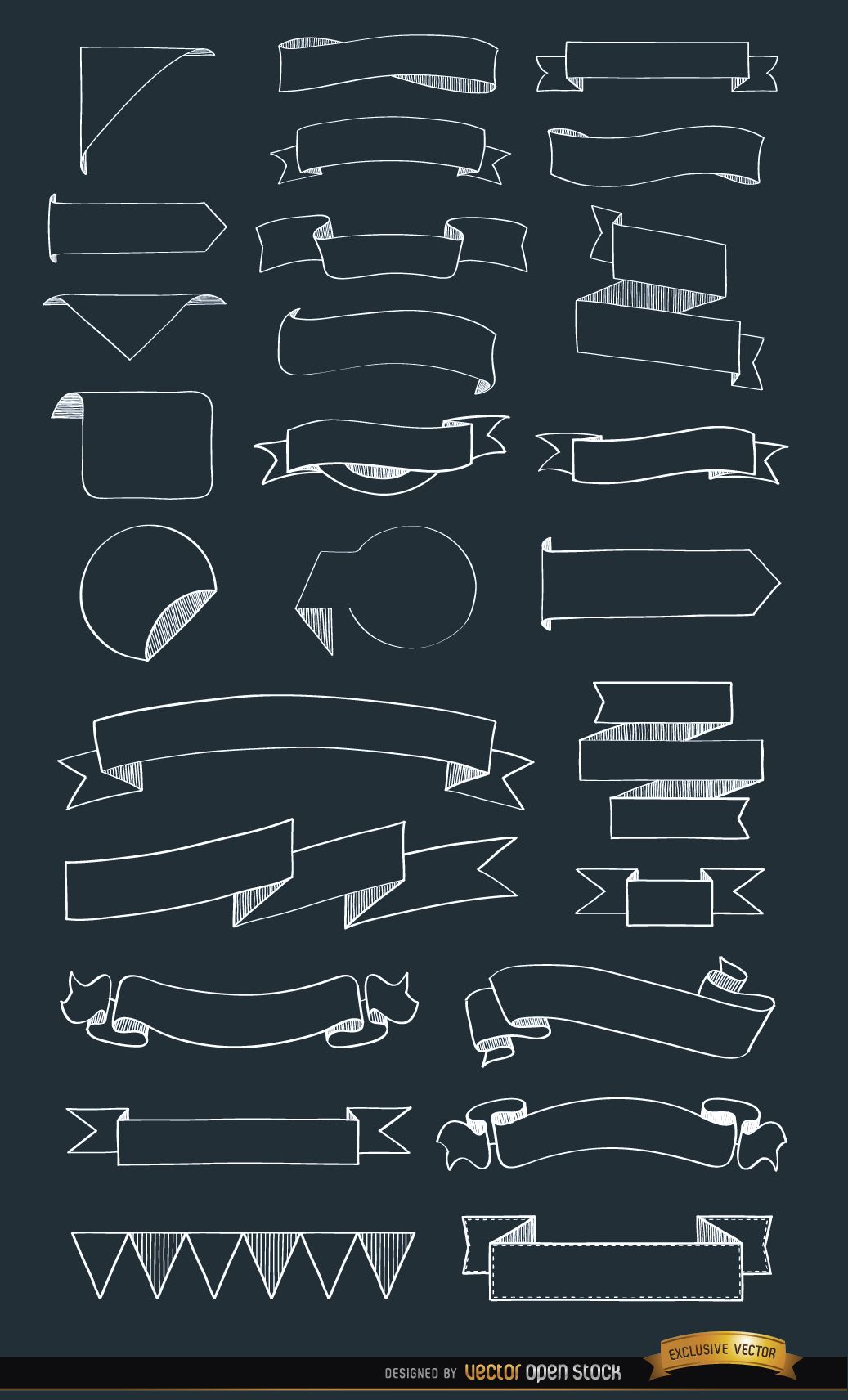 26 fitas doodle em várias formas