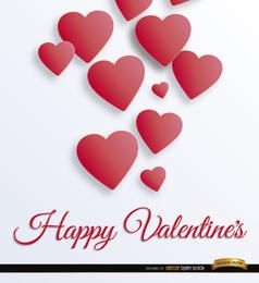 Valentine?s floating hearts background