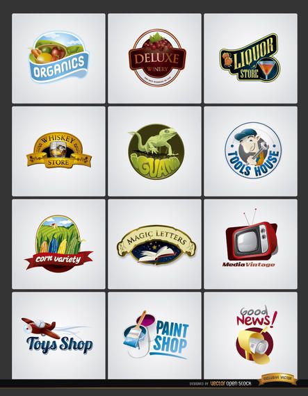 12 Logos sella productos negocio 12 Logos sella productos negocio