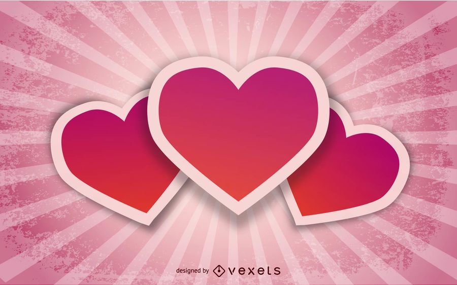 Stapled Valentine Heart on Retro Background Stapled Valentine Heart on Retro Background