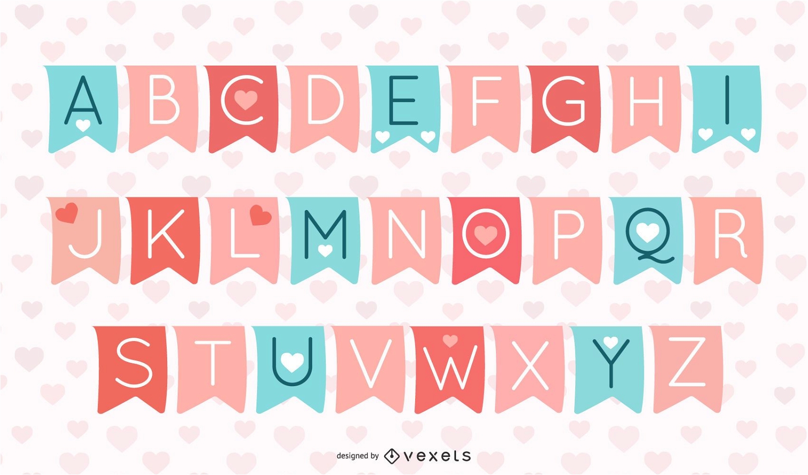 Tipografia de Dia dos Namorados em faixas separadas