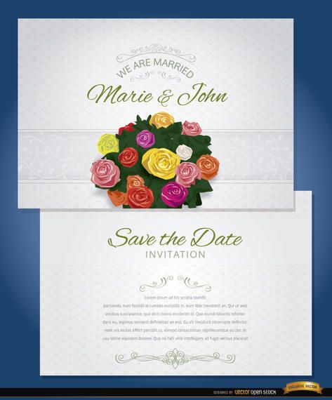 Bunch flowers marriage invitation sleeve Bunch flowers marriage invitation sleeve