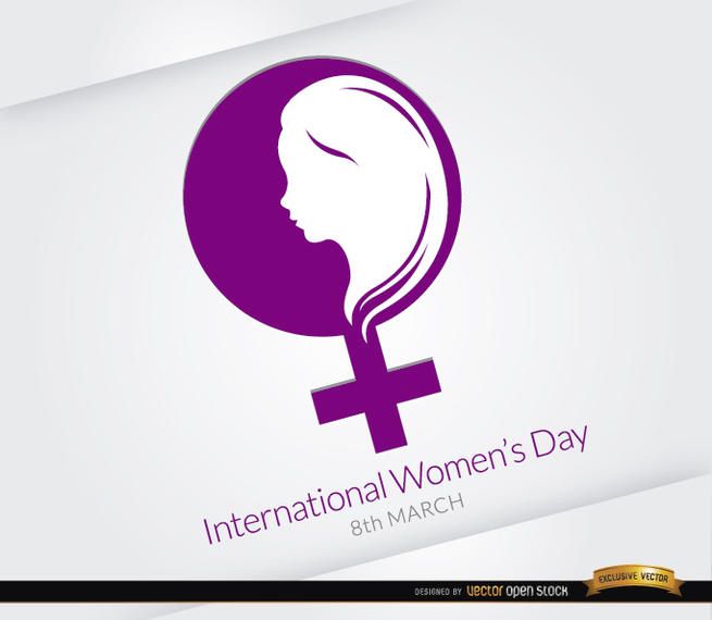 Diseño del símbolo del día de la mujer. Diseño del símbolo del día de la mujer.