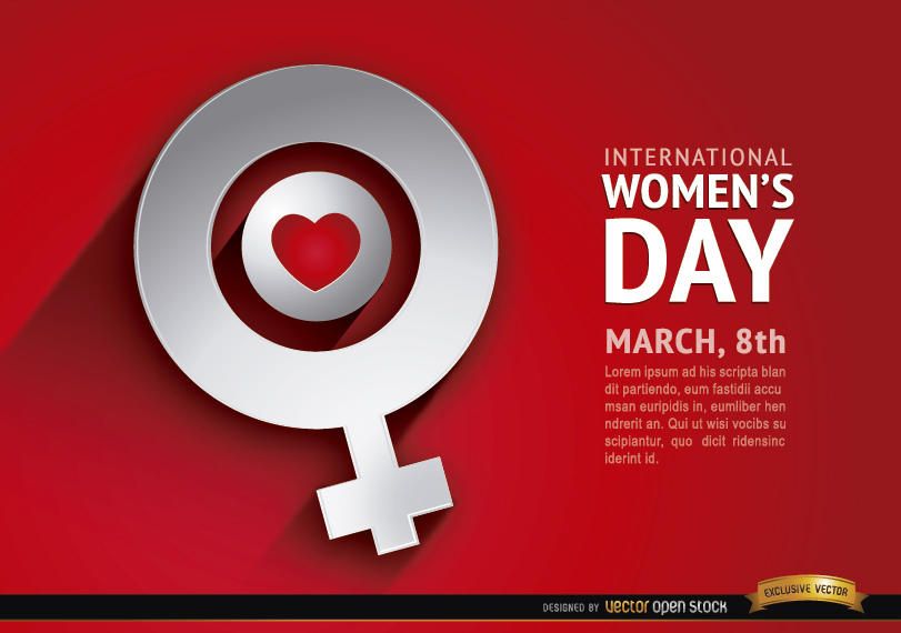 Women?s day love female symbol background Women?s day love female symbol background