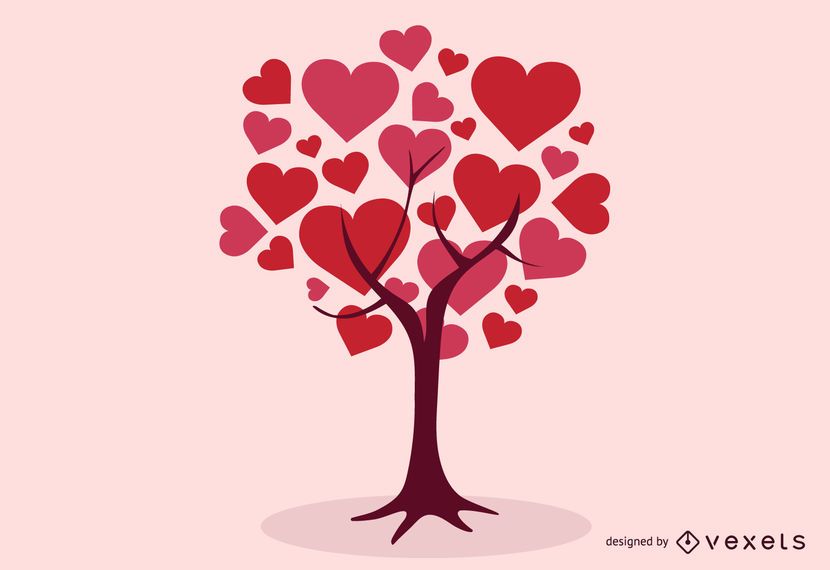 Abstract Hearts Tree Abstract Hearts Tree