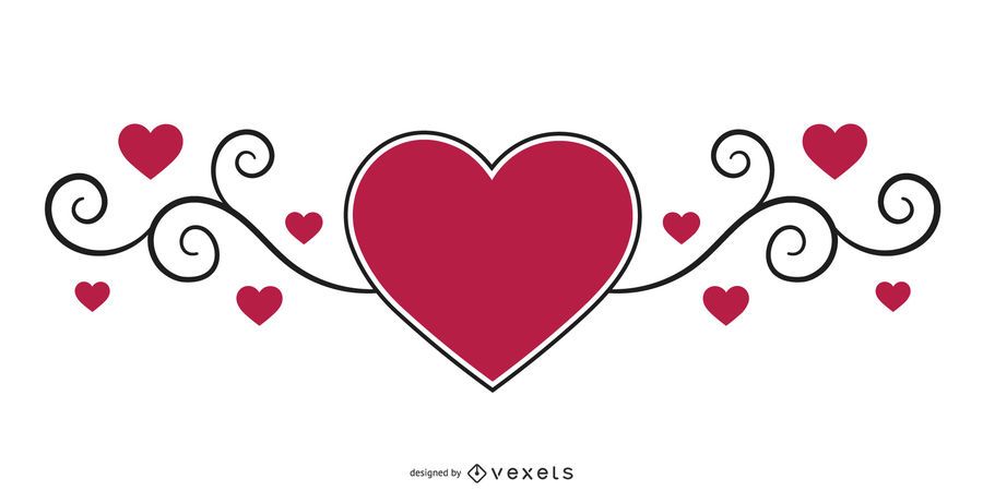 Curly Swirls with Hearts Curly Swirls with Hearts