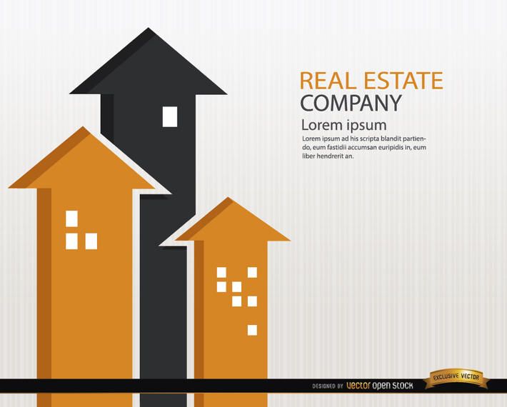 Real Estate buildings arrows Real Estate buildings arrows
