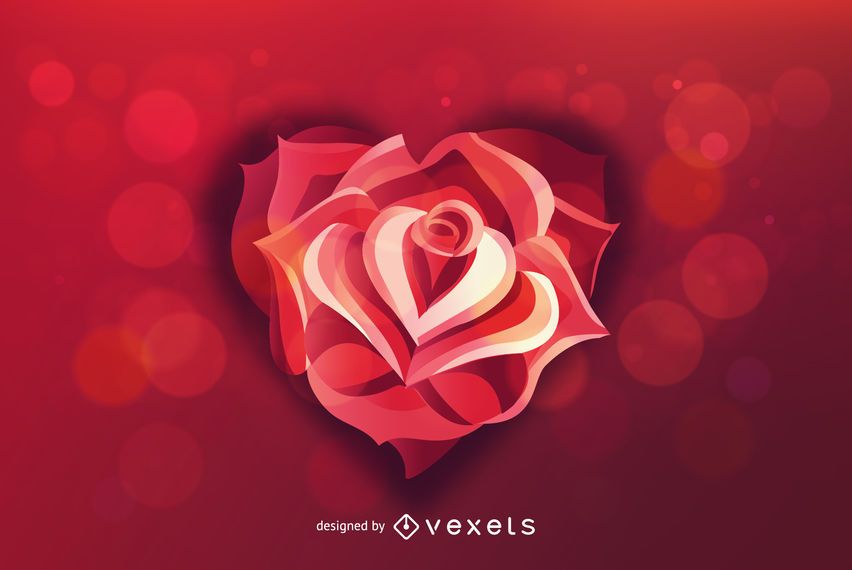 Rose Heart Valentine Background Rose Heart Valentine Background