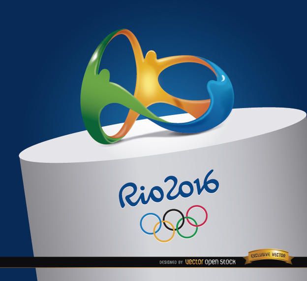 Logotipo da Olimpíada Rio 2016 no topo Logotipo da Olimpíada Rio 2016 no topo