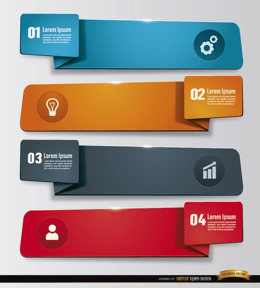 4 Work sticker banners 4 Work sticker banners