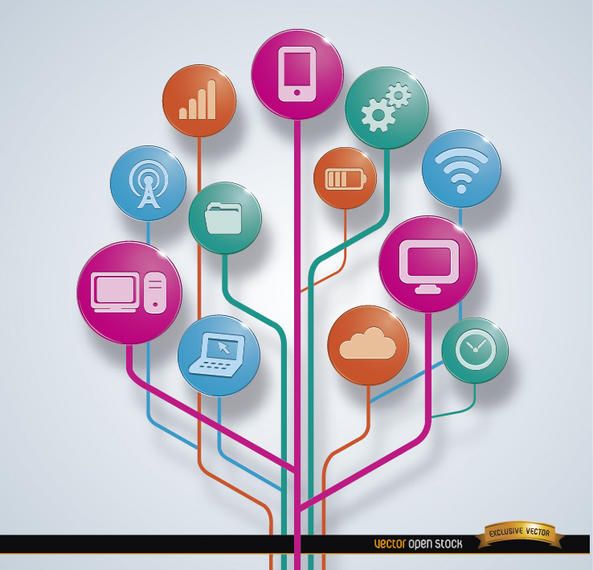 Apps computer tools connections icons Apps computer tools connections icons
