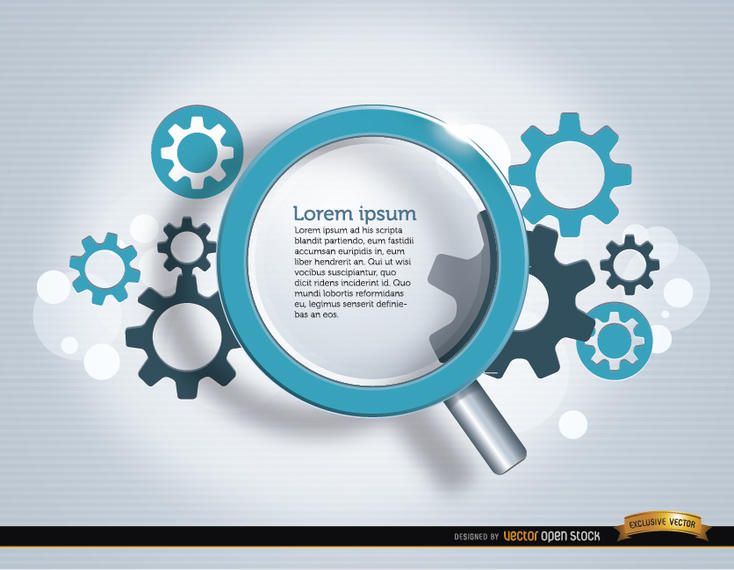 Search magnifying glass gears Search magnifying glass gears