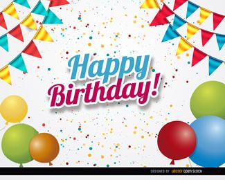 Birthday party confetti balloons Birthday party confetti balloons