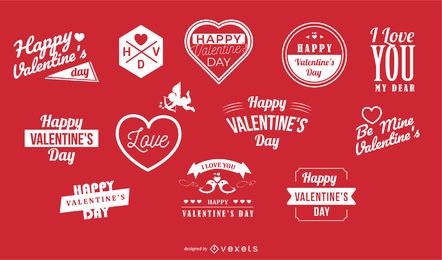 Valentines Typography & Labels Pack