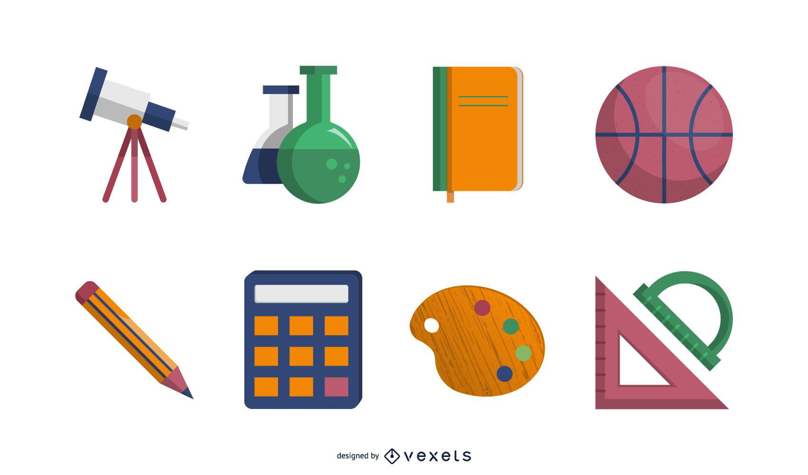 Glosssy Realistic Education Icon Pack