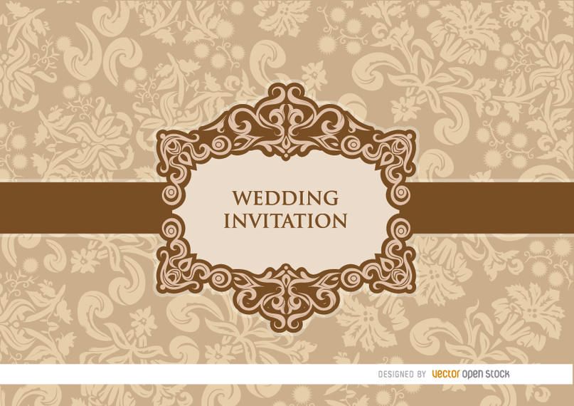 Gentle peach floral wedding invitation Gentle peach floral wedding invitation