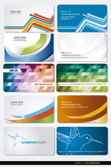 10 Curves polygons birds business cards 10 Curves polygons birds business cards