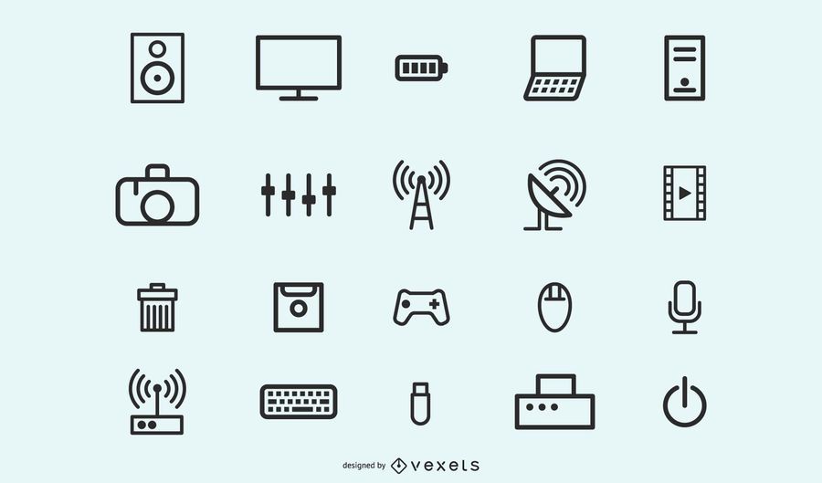 Line Art Web Icon Set Line Art Web Icon Set