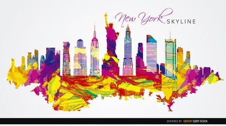 New York City bunt bemalt New York City bunt bemalt