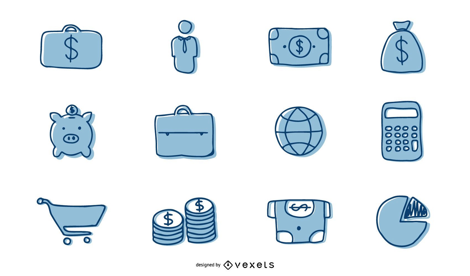 Hand Drawn Business Icon Pack