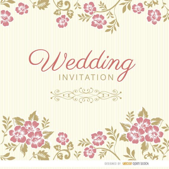 Invitación de boda floral hojas manga Invitación de boda floral hojas manga