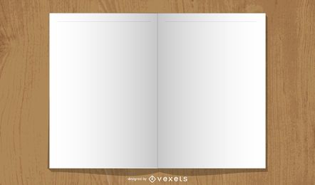 Leeres offenes Buchlayout