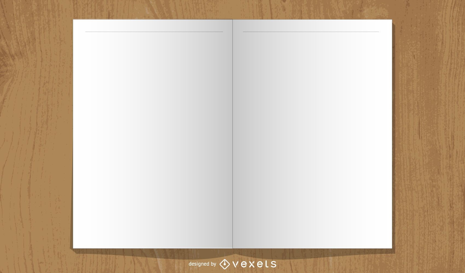 Download Layout de revista em branco livro aberto - Baixar Vector