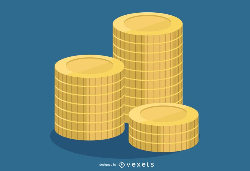 Stacked Gold Coins Design Stacked Gold Coins Design