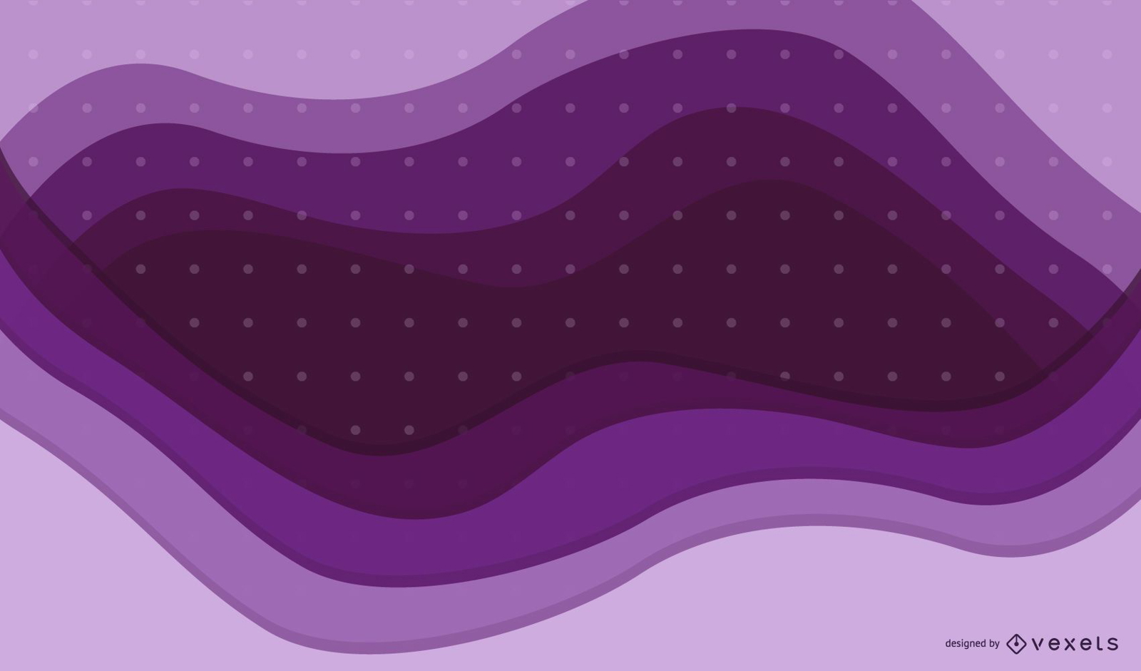 Purple Waves Dotted Pattern Background