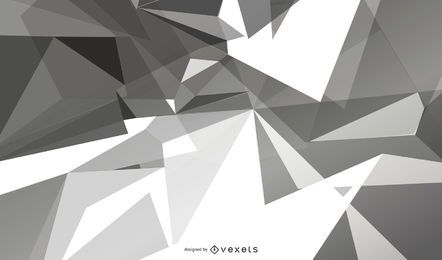 Fondo poligonal geométrico gris