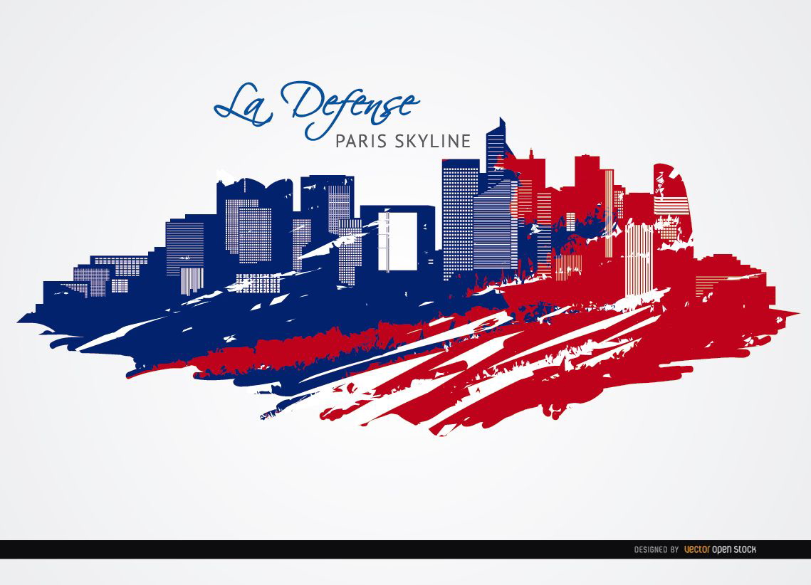 La D?fense Paris skyline background